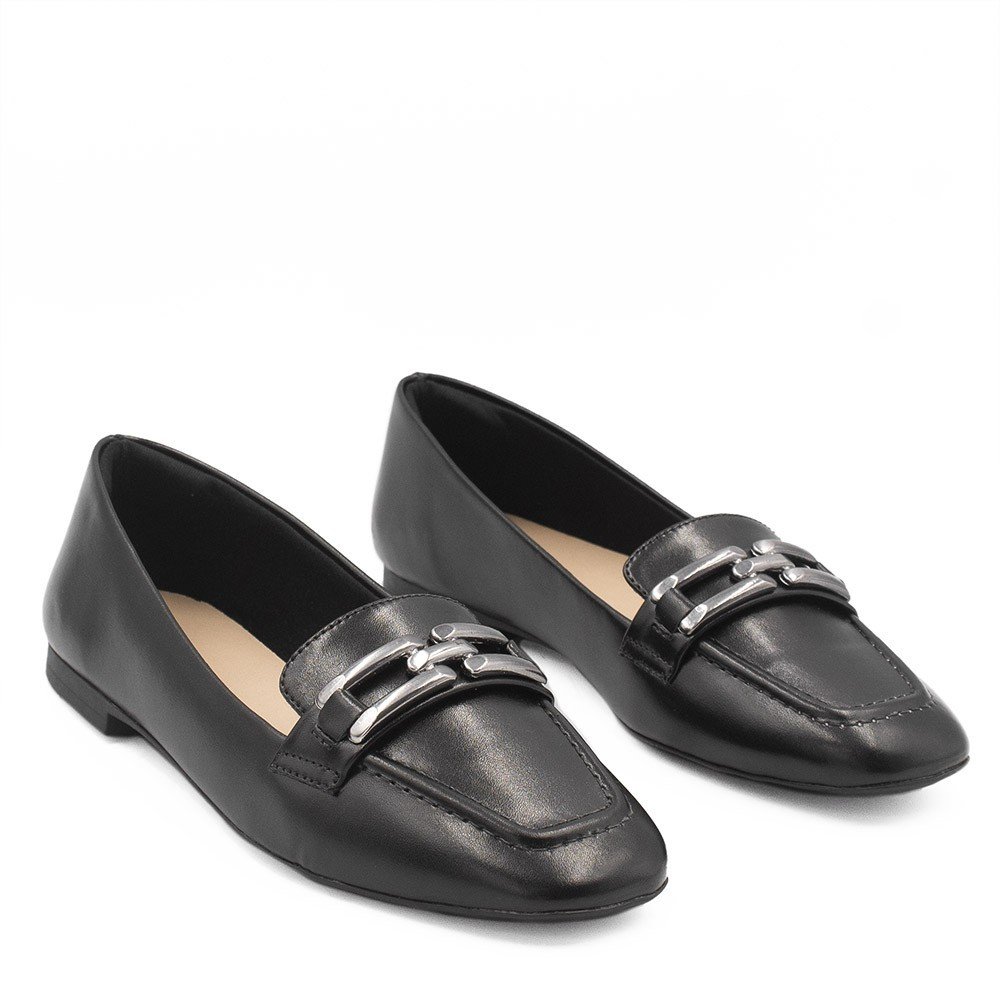 Mocassim Zatta Detalhe de Fivela Sirley Preto Preto 3