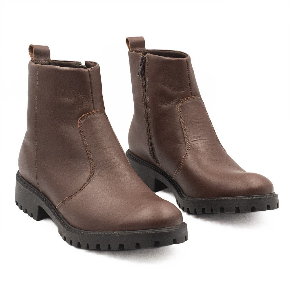 Bota Zatta Coturno Couro Tratorada Lola Marrom Marrom 3