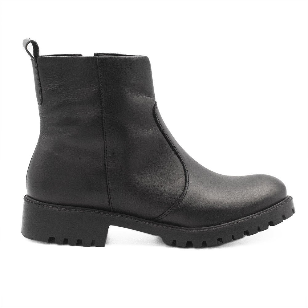 Bota Zatta Coturno Couro Tratorada Lola Preta