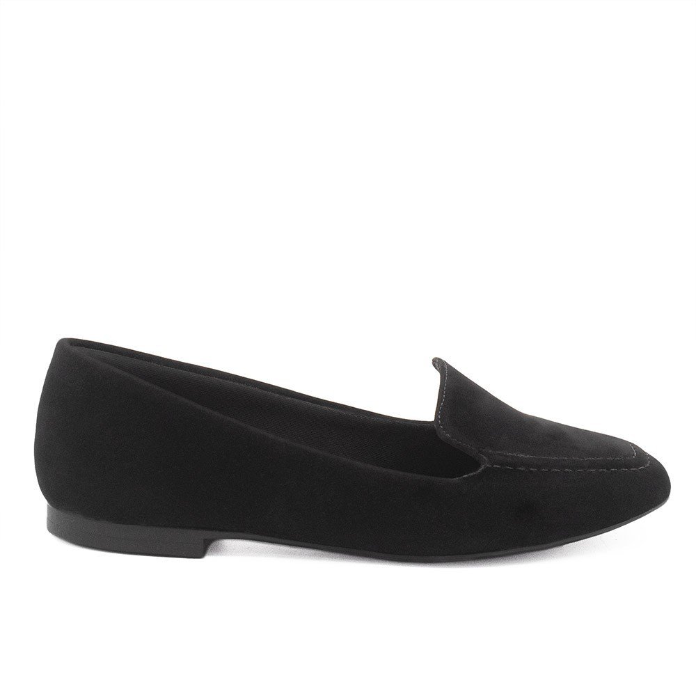 Mocassim Zatta Liso Bico Quadrado Silvana Camurça Preto