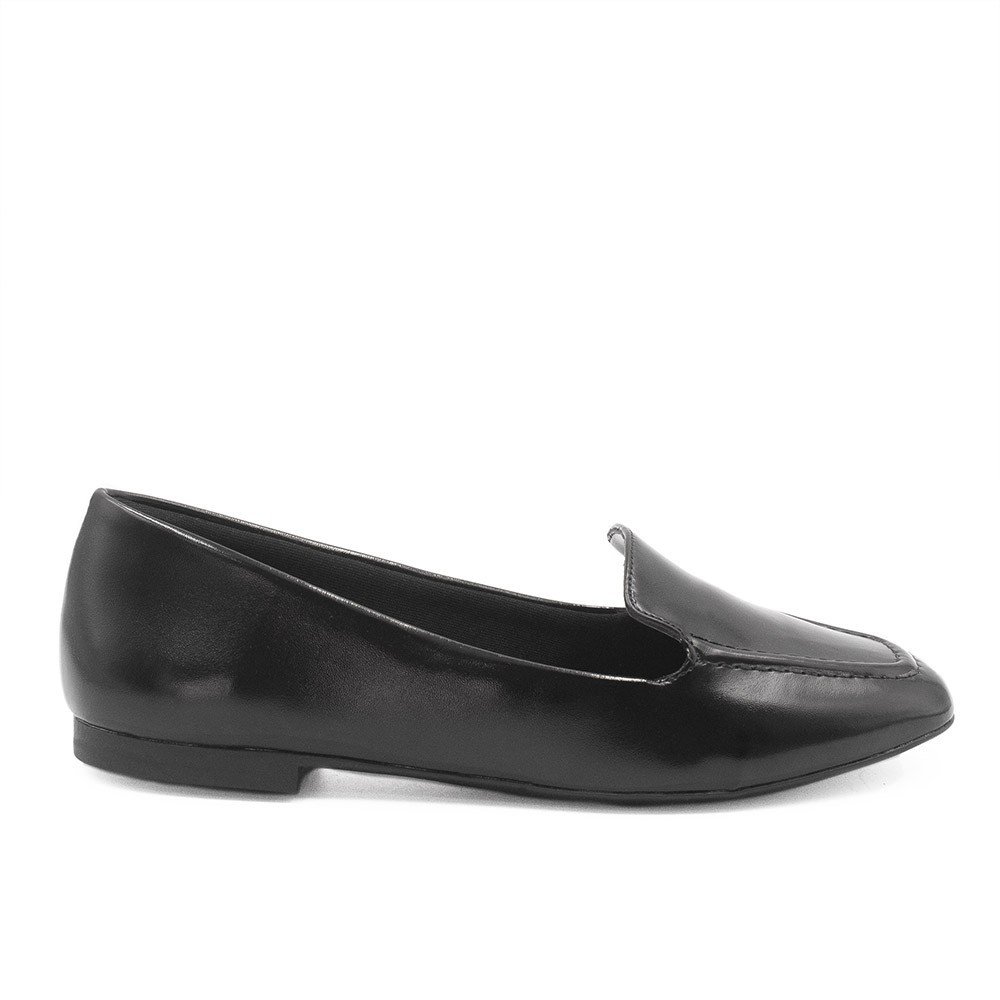 Mocassim Zatta Liso Bico Quadrado Silvana Preto