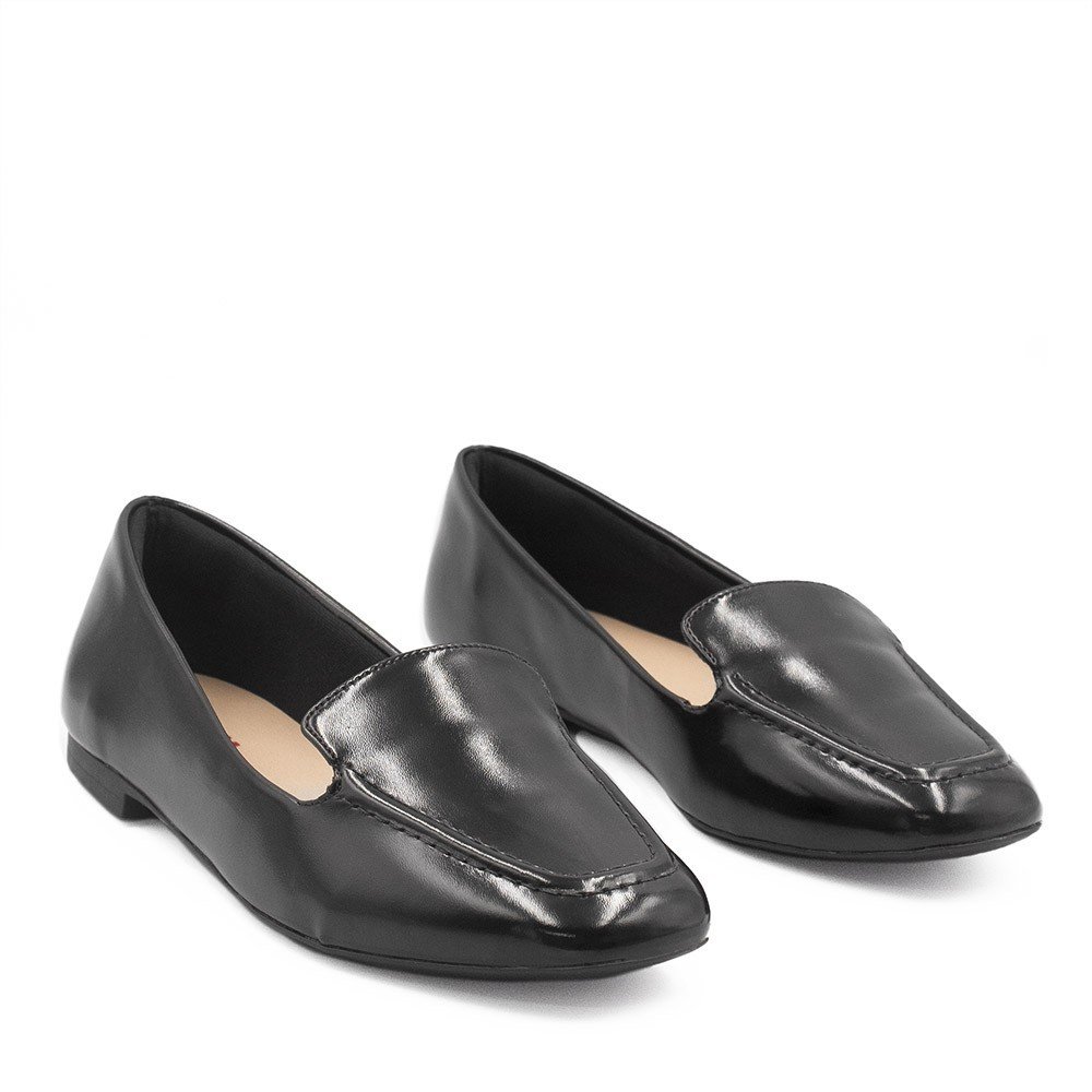 Mocassim Zatta Liso Bico Quadrado Silvana Preto Preto 5