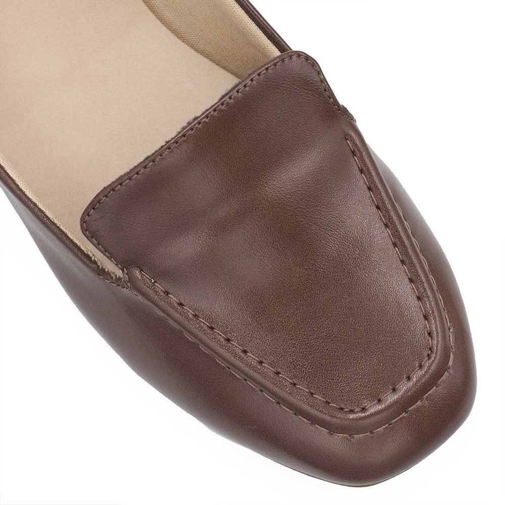 Mocassim Zatta Liso Bico Quadrado Silvana Marrom Marrom 5
