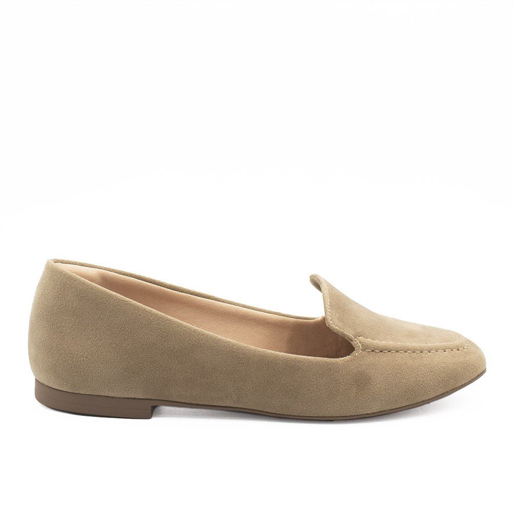 Mocassim Zatta Liso Bico Quadrado Silvana Taupe