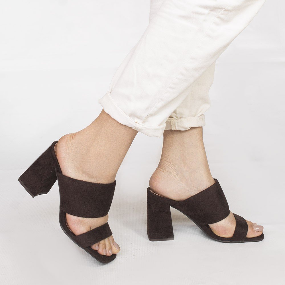 Sandália Zatta Salto Bloco Ariely Marrom Marrom 2