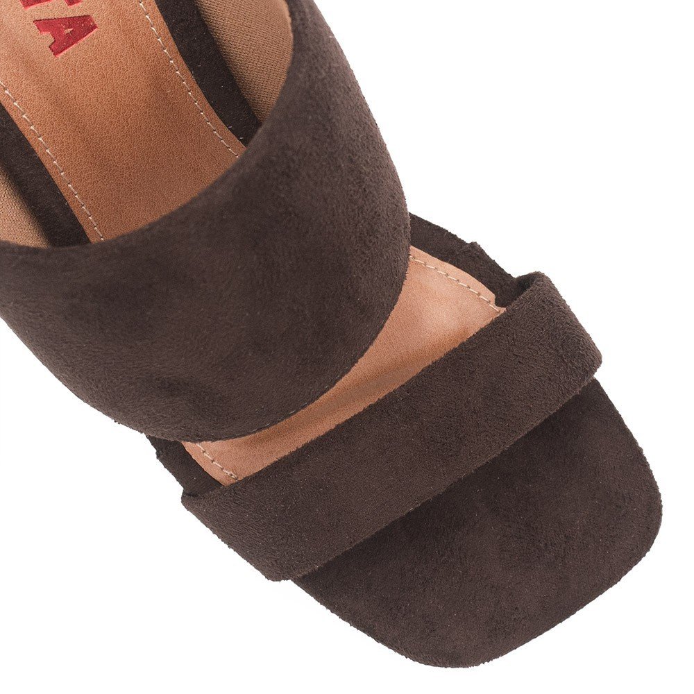 Sandália Zatta Salto Bloco Ariely Marrom Marrom 5