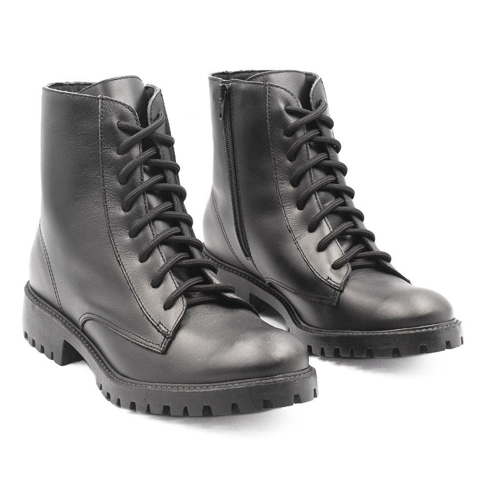 Bota Zatta Coturno em Couro Lina Preta Preto 2