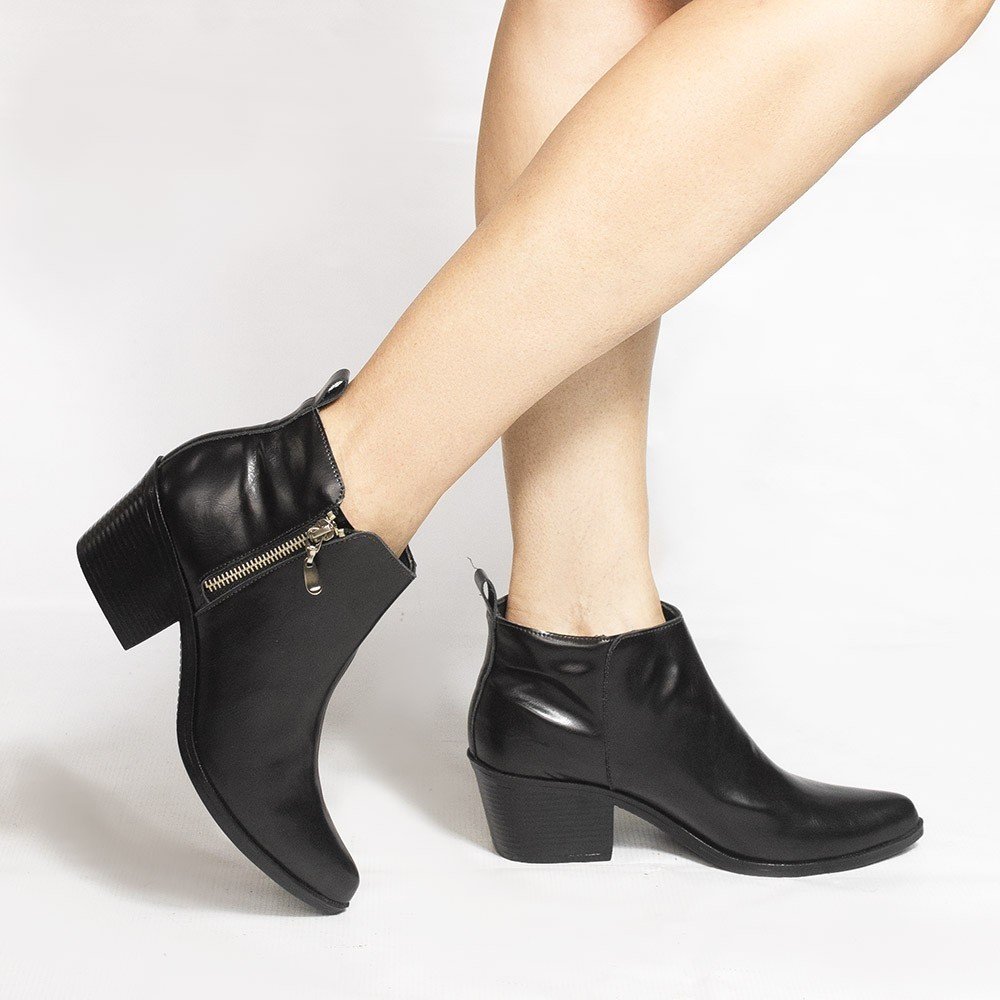 Bota Zatta Bico Fino Cano Curto Country Hilda Preta Preto 2
