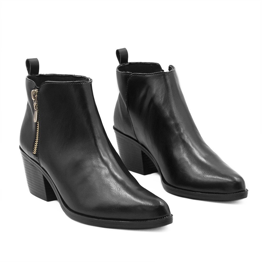 Bota Zatta Bico Fino Cano Curto Country Hilda Preta Preto 3