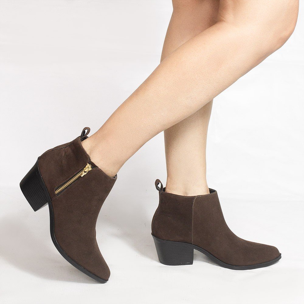 Bota Zatta Bico Fino Cano Curto Country Hilda Marrom Marrom 2