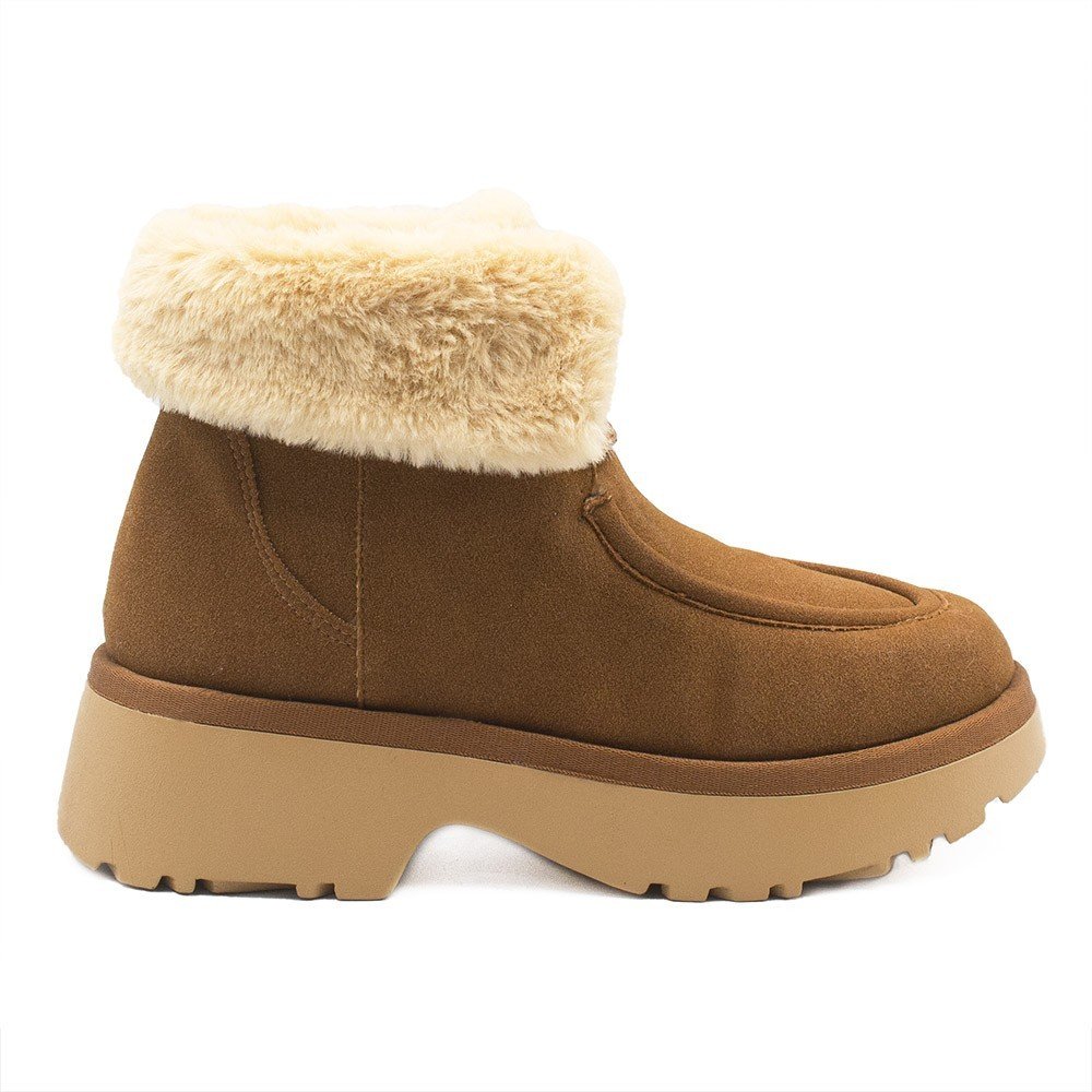 Bota Zatta Coturno Pelúcia Cadarço Hadassa Caramelo