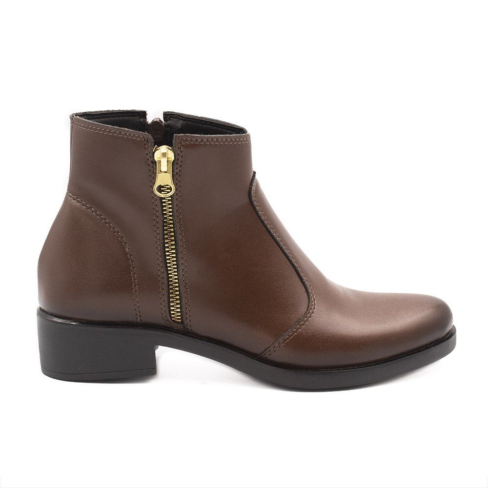 Bota Zatta Coturno Ziper Gal  Marrom