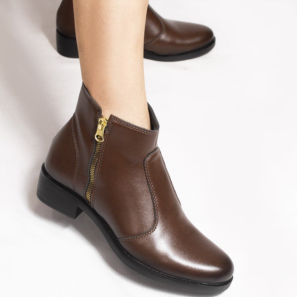 Bota Zatta Coturno Ziper Gal  Marrom Marrom 3
