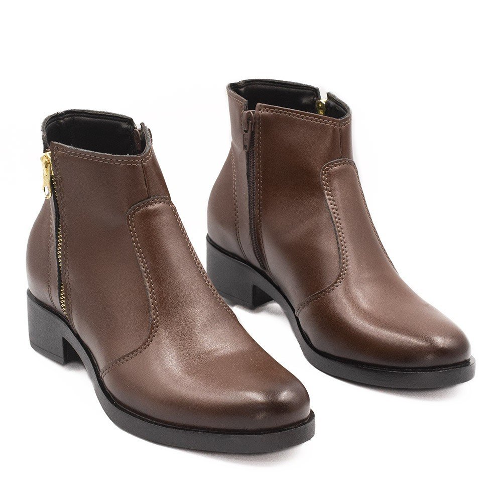 Bota Zatta Coturno Ziper Gal  Marrom Marrom 4