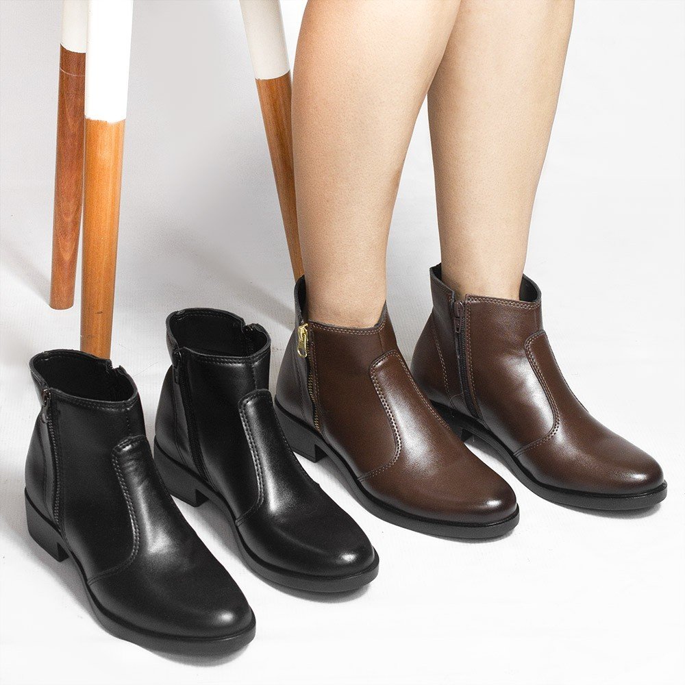 Bota Zatta Coturno Ziper Gal Preta Preto 5