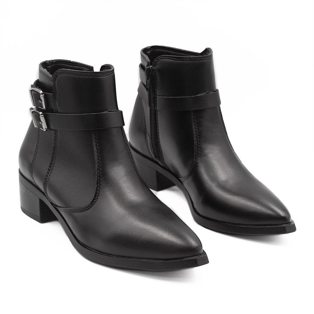 Bota Zatta Bico Fino Fivelas Bethania Preta Preto 4