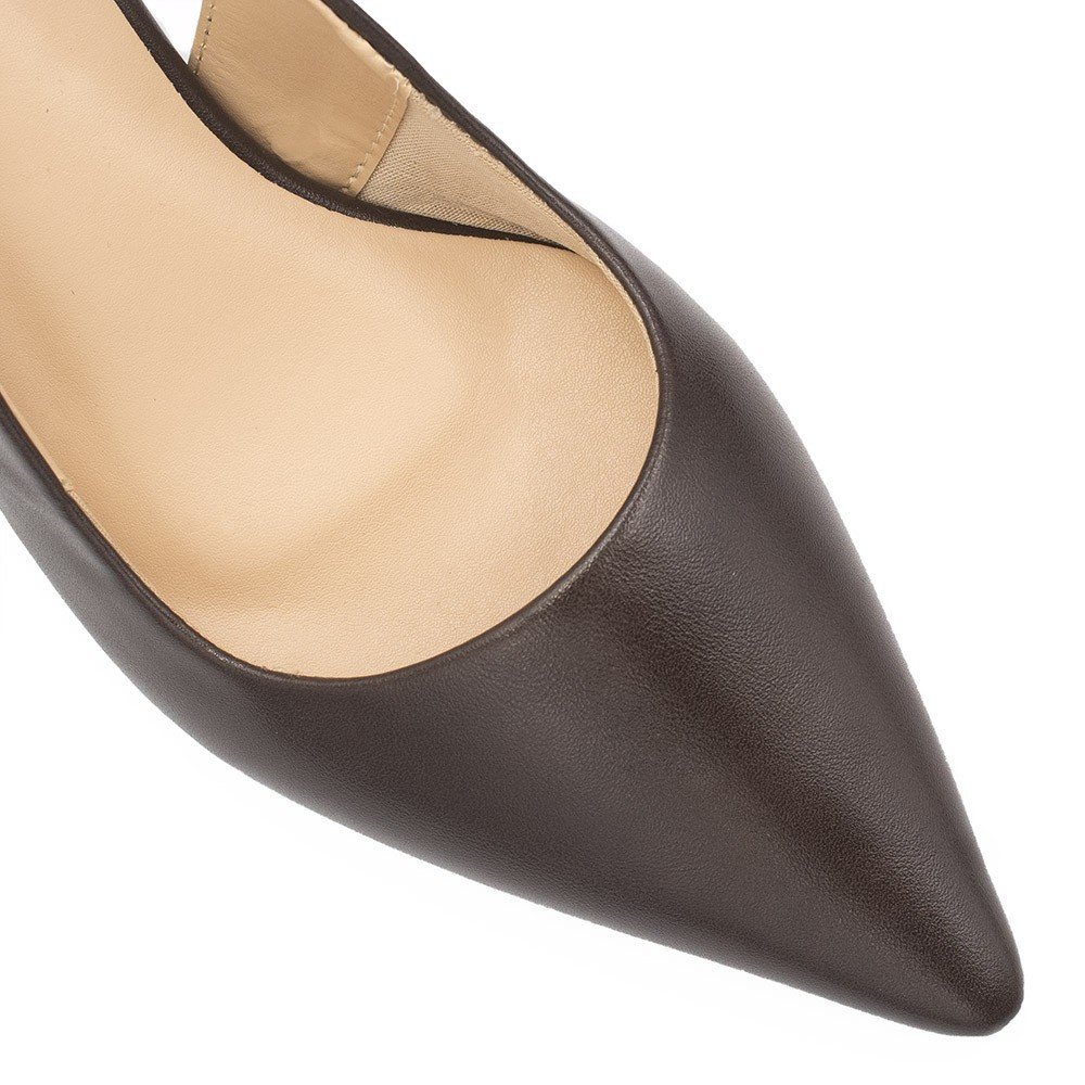 Scarpin Zatta Slingback Salto Bloco Aline Café Marrom 3