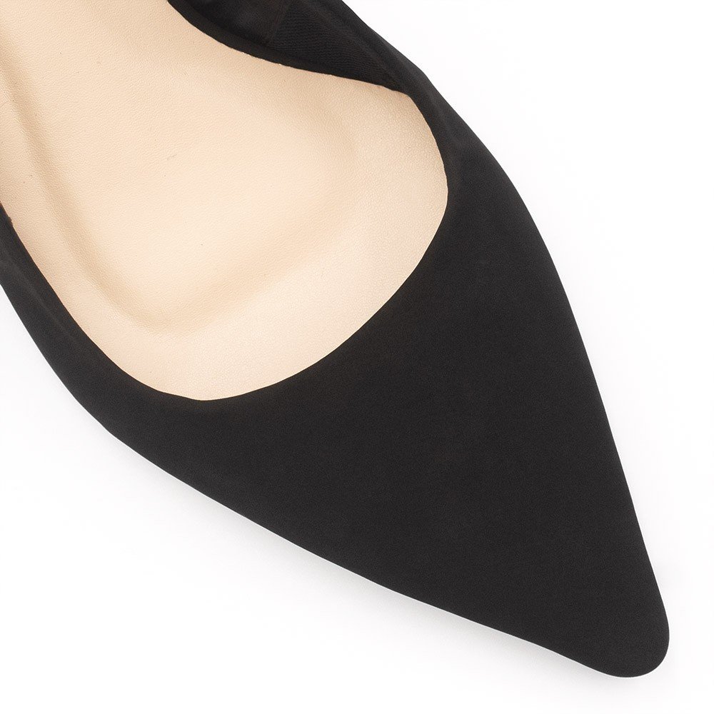 Scarpin Zatta Slingback Salto Bloco Aline  Nobuck Preto Preto 3