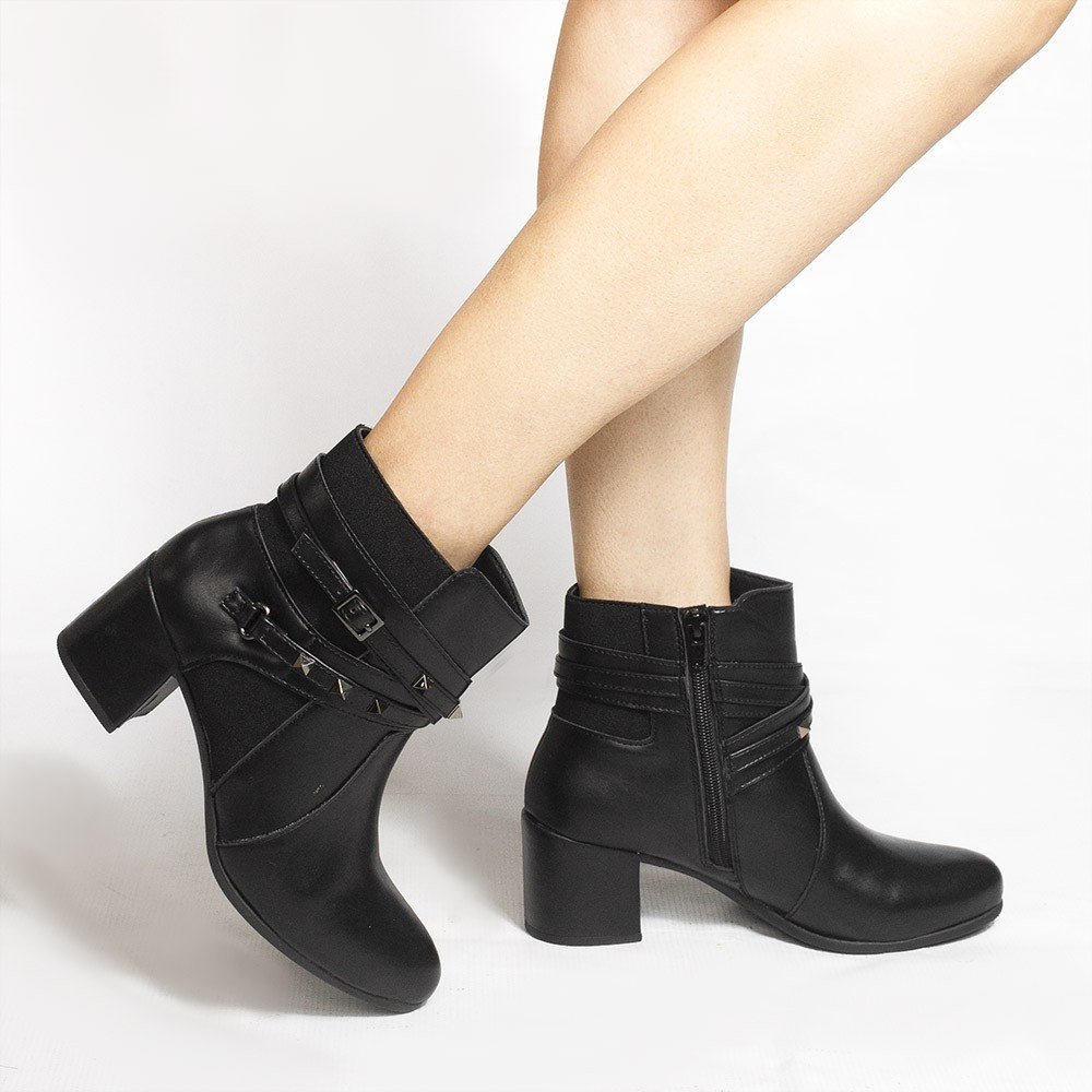 Bota Zatta Salto Bloco Spike Yonah Preta Preto 2