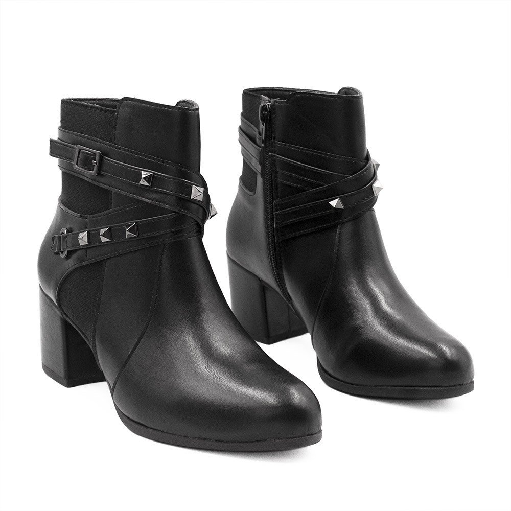 Bota Zatta Salto Bloco Spike Yonah Preta Preto 3