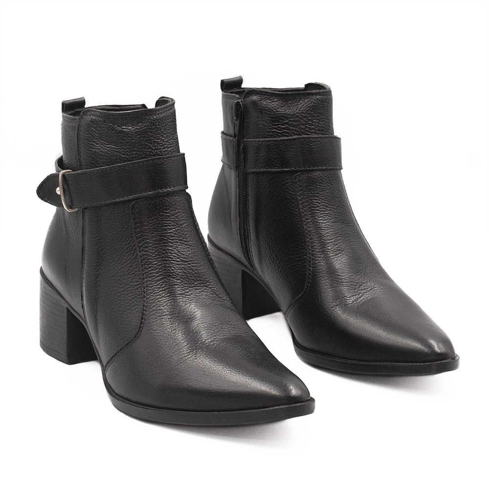 Bota Zatta Bico Fino Cano Curto Jordana Preta Preto 3