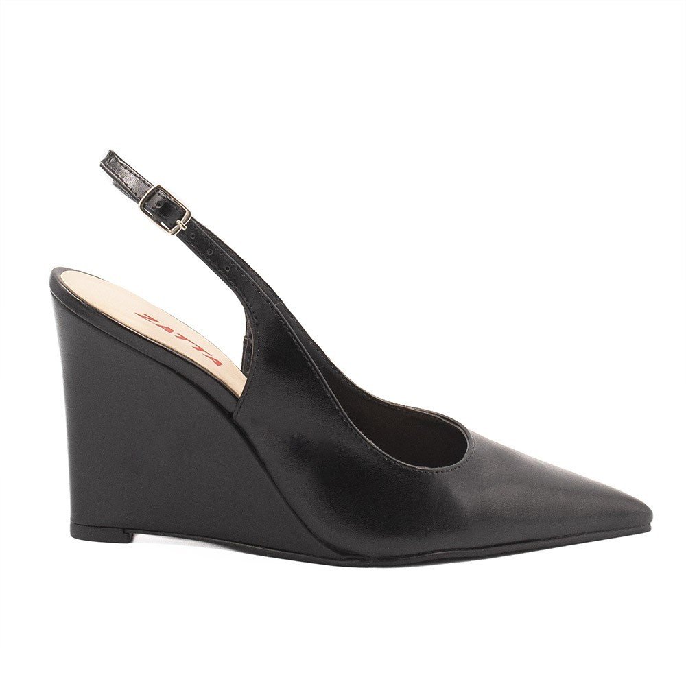Scarpin Slingback Zatta Anabela  Analu Preto