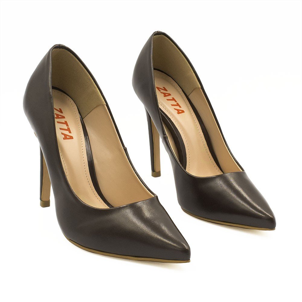 Scarpin Bico Fino Salto Suzy Marrom Marrom 3