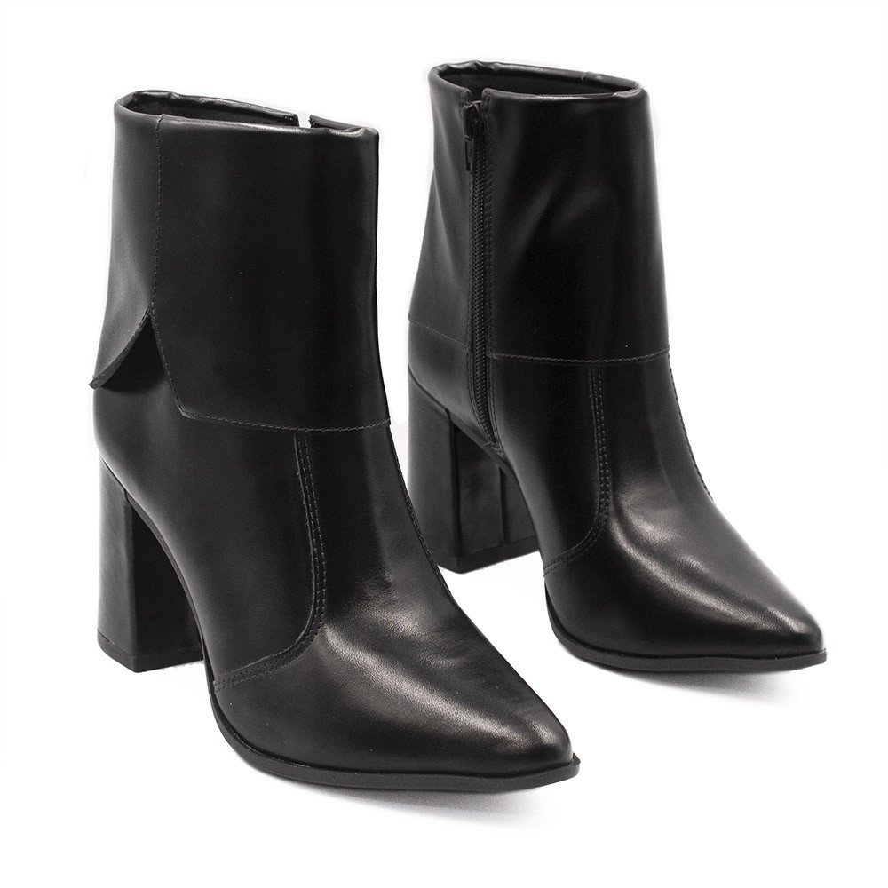 Bota Zatta Salto Bloco Alto Bico Fino  Zuri Preta Preto 4