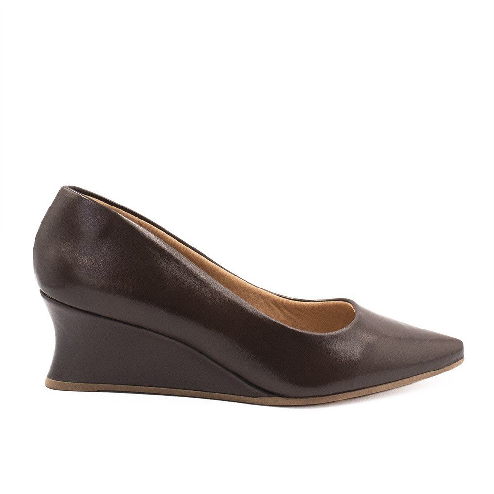 Scarpin Zatta  Anabela  Alexia Marrom