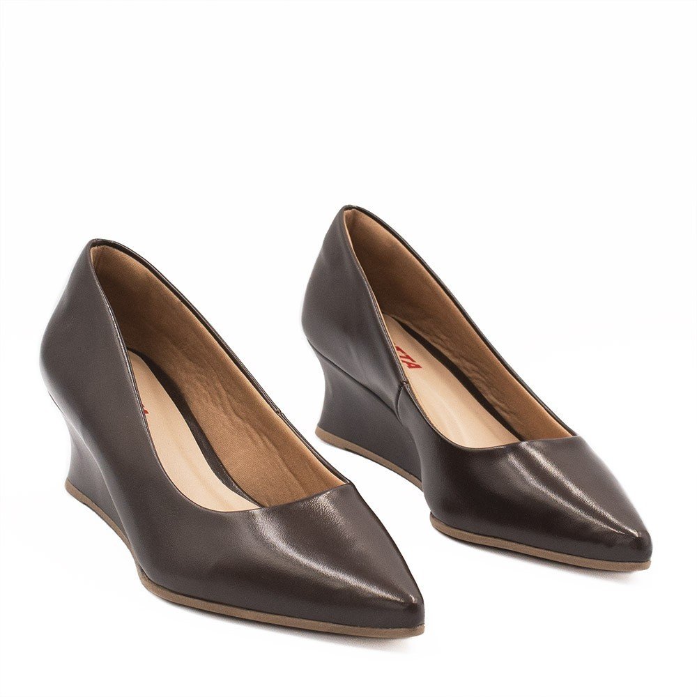 Scarpin Zatta  Anabela  Alexia Marrom Marrom 3