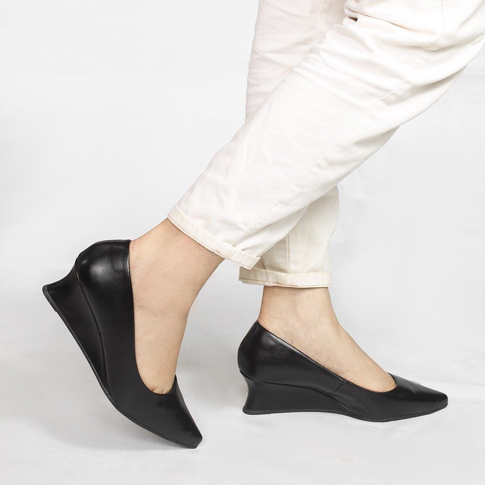 Scarpin Zatta Anabela Alexia Preto Preto 2