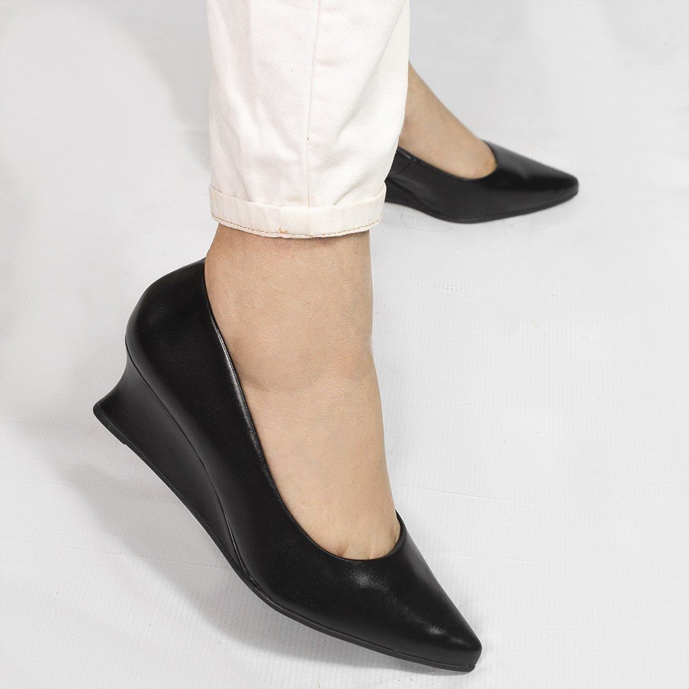 Scarpin Zatta Anabela Alexia Preto Preto 4