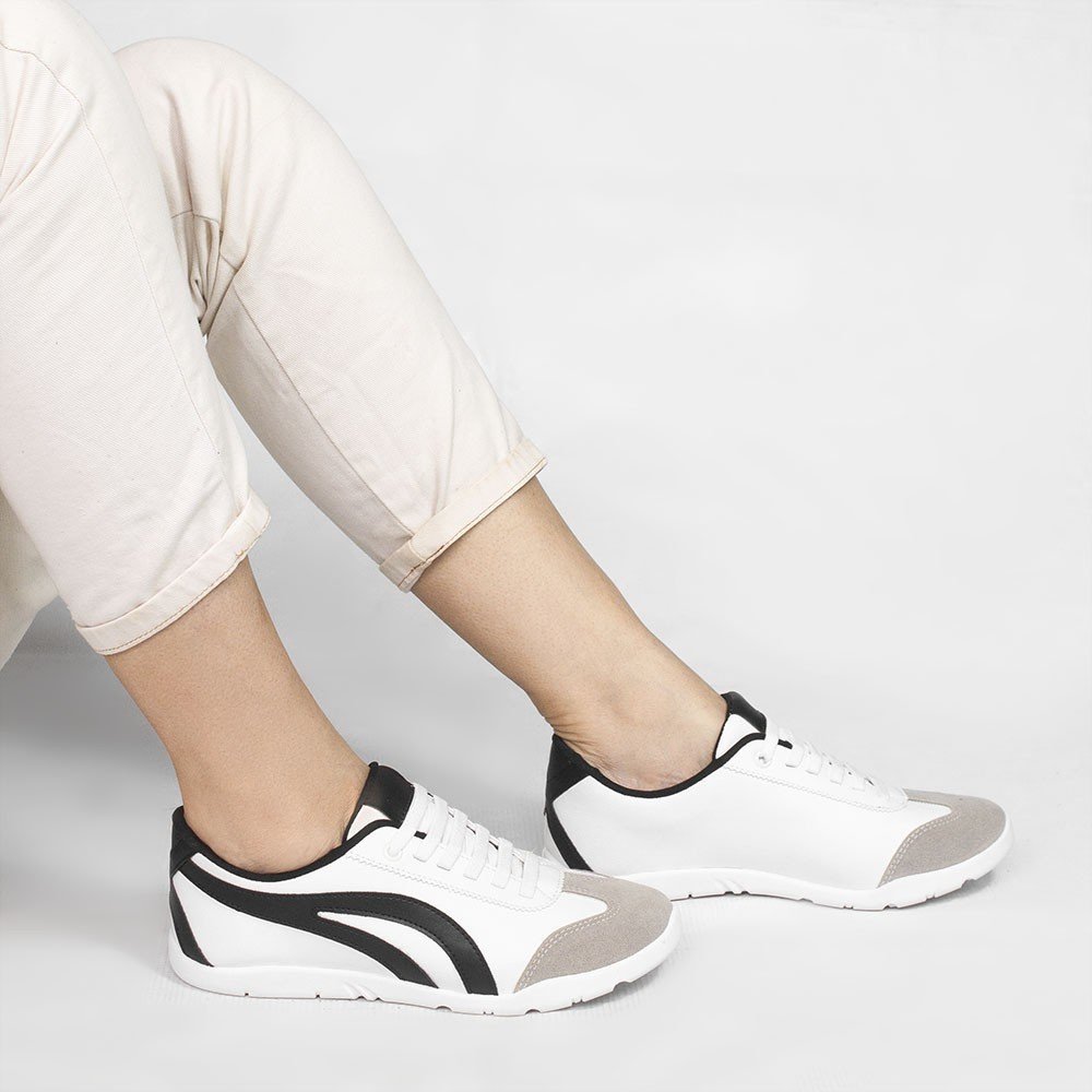 Tênis Casual Bicolor Jack Branco Branco/Preto 2