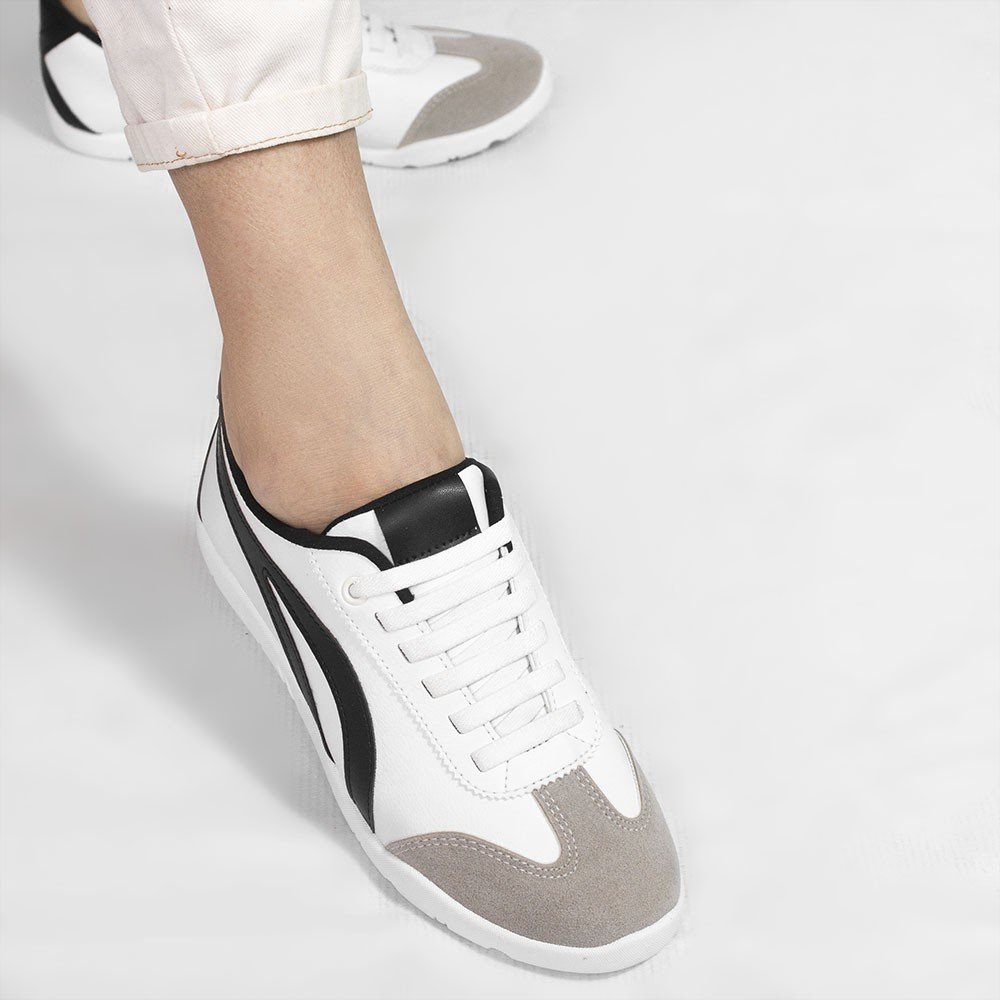 Tênis Casual Bicolor Jack Branco Branco/Preto 4