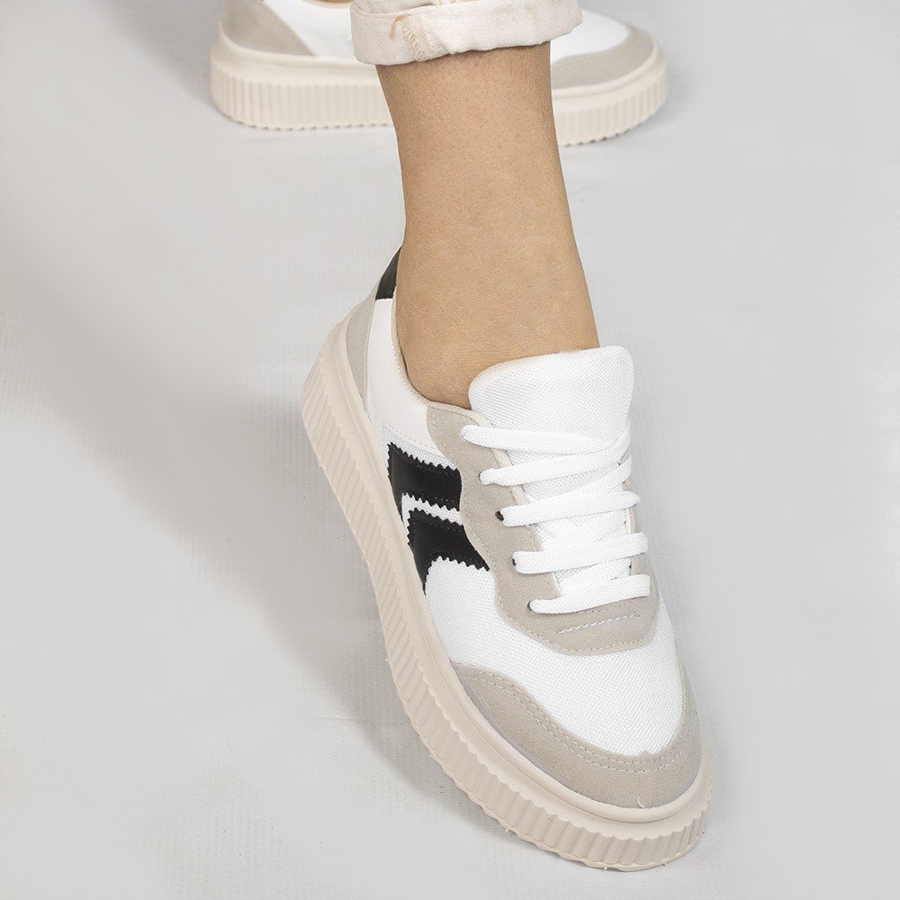 Tênis Zatta Sola Alta Katy Bicolor Preto