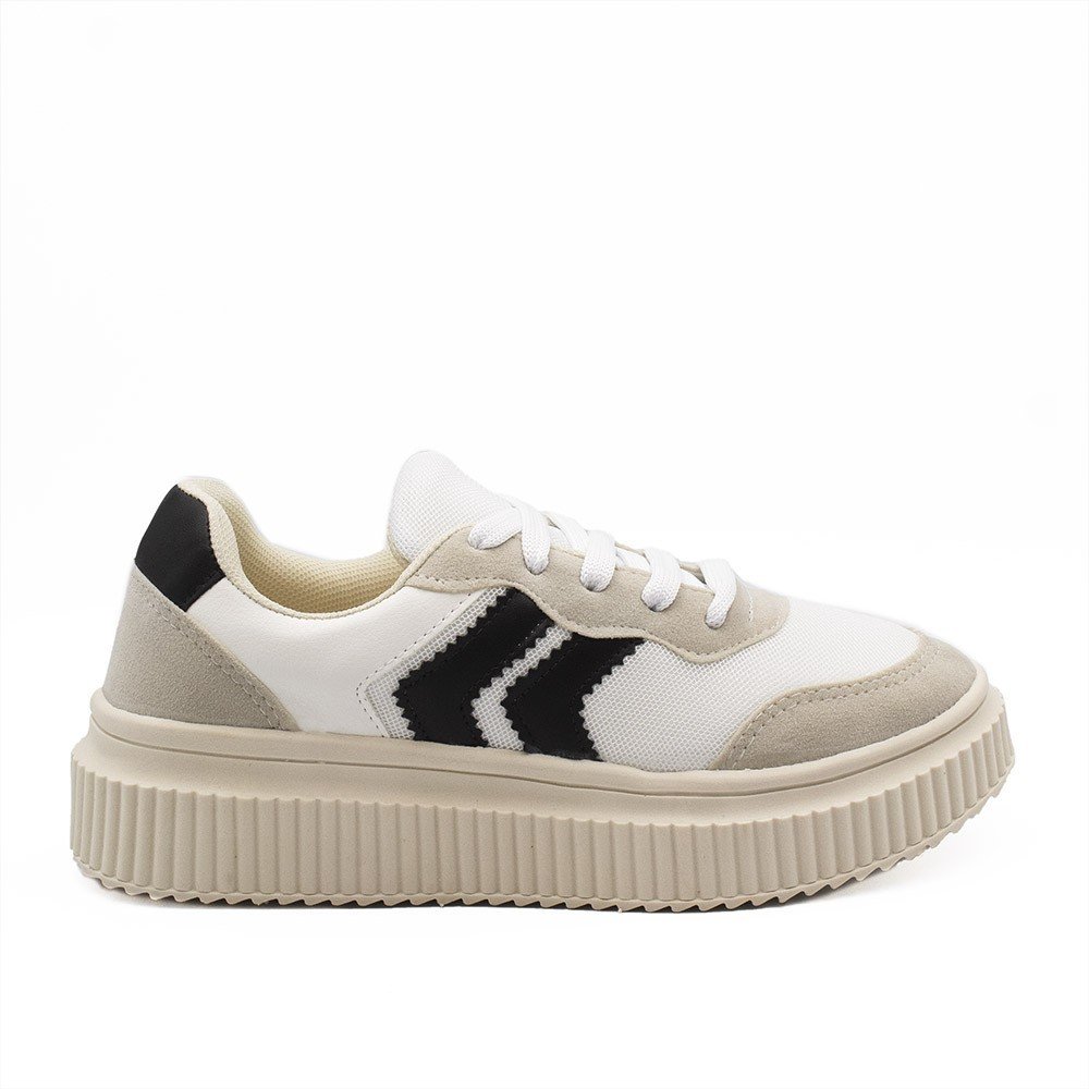 Tênis Zatta Sola Alta Katy Bicolor Preto Branco 3