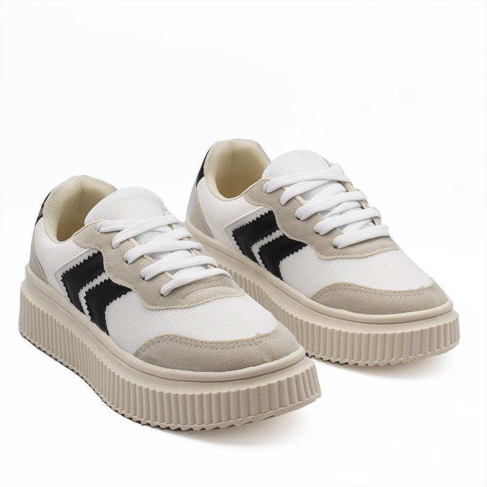 Tênis Zatta Sola Alta Katy Bicolor Preto Branco 8