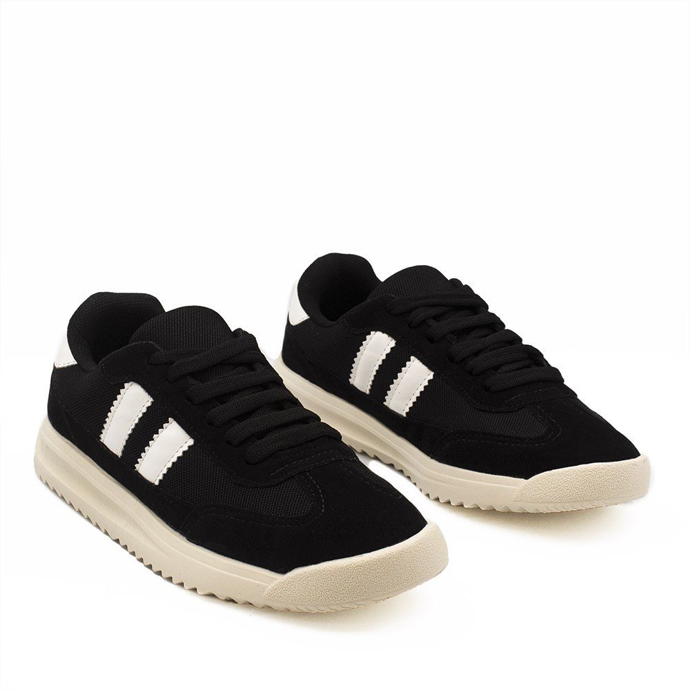 Tênis Casual  Duas Listras Kauane Preto Preto 3