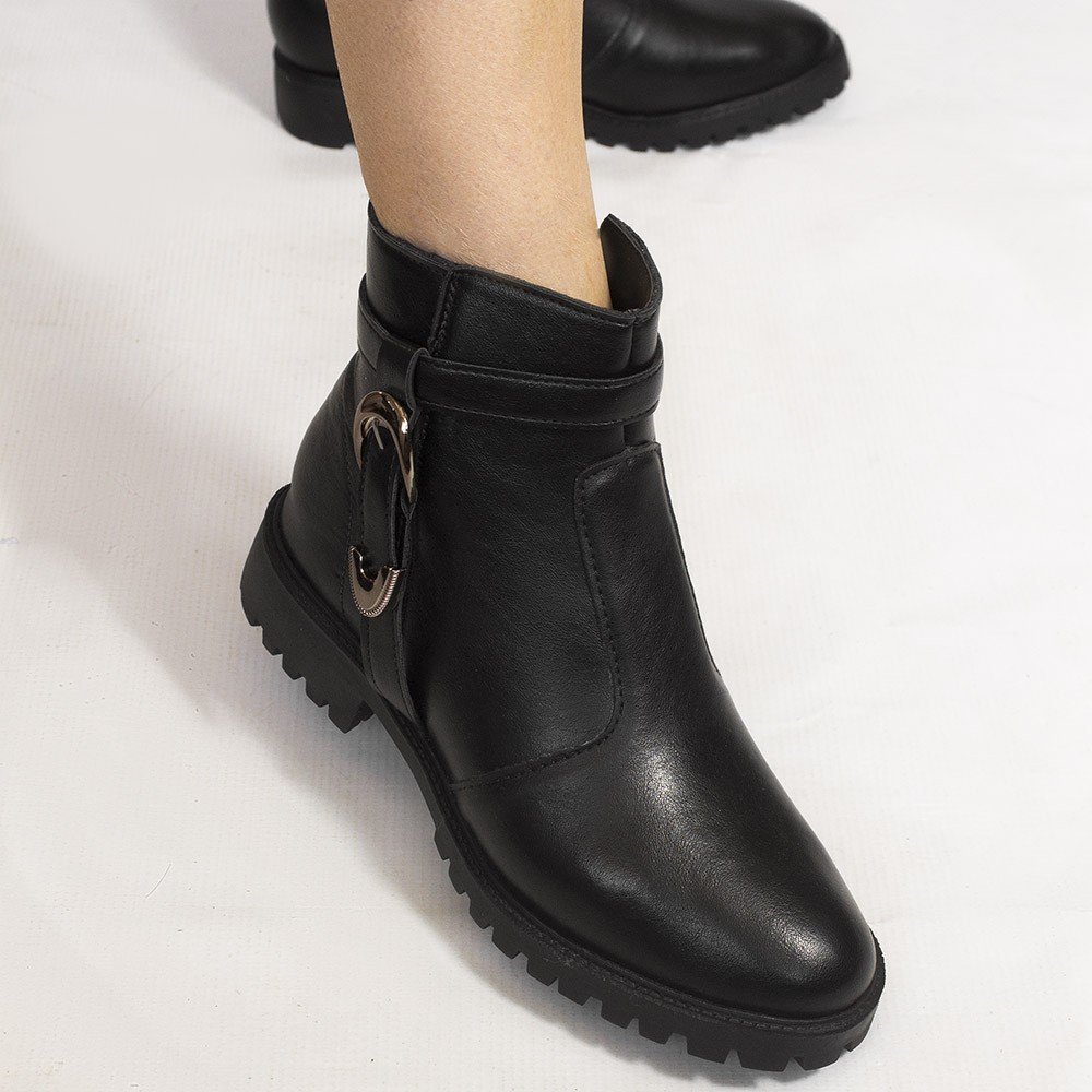 Bota  Montaria Zatta Fivela Astrid Preta Preto 3