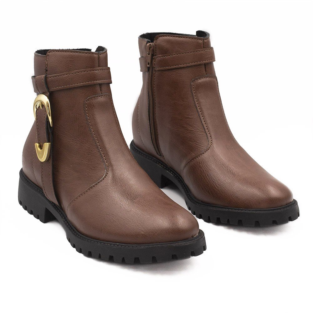 Bota  Montaria Zatta Fivela Astrid  Marrom Marrom 4