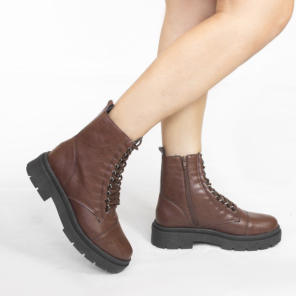 Bota Coturno Zatta Corrente  Anabele Marrom Marrom 2