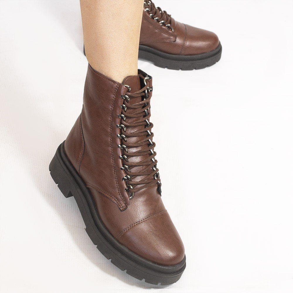 Bota Coturno Zatta Corrente  Anabele Marrom Marrom 3