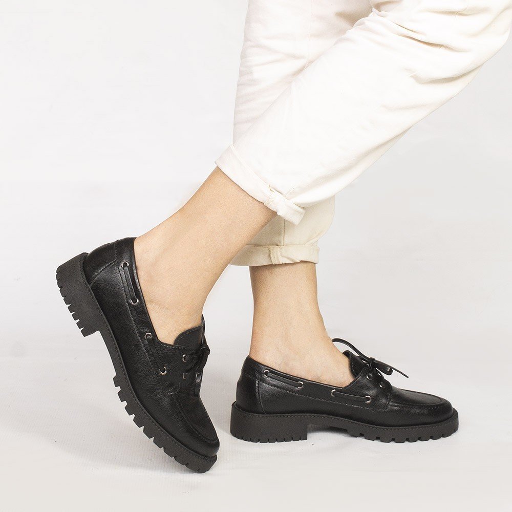 Mocassim Zatta Tratorado Edite Preto Preto 2