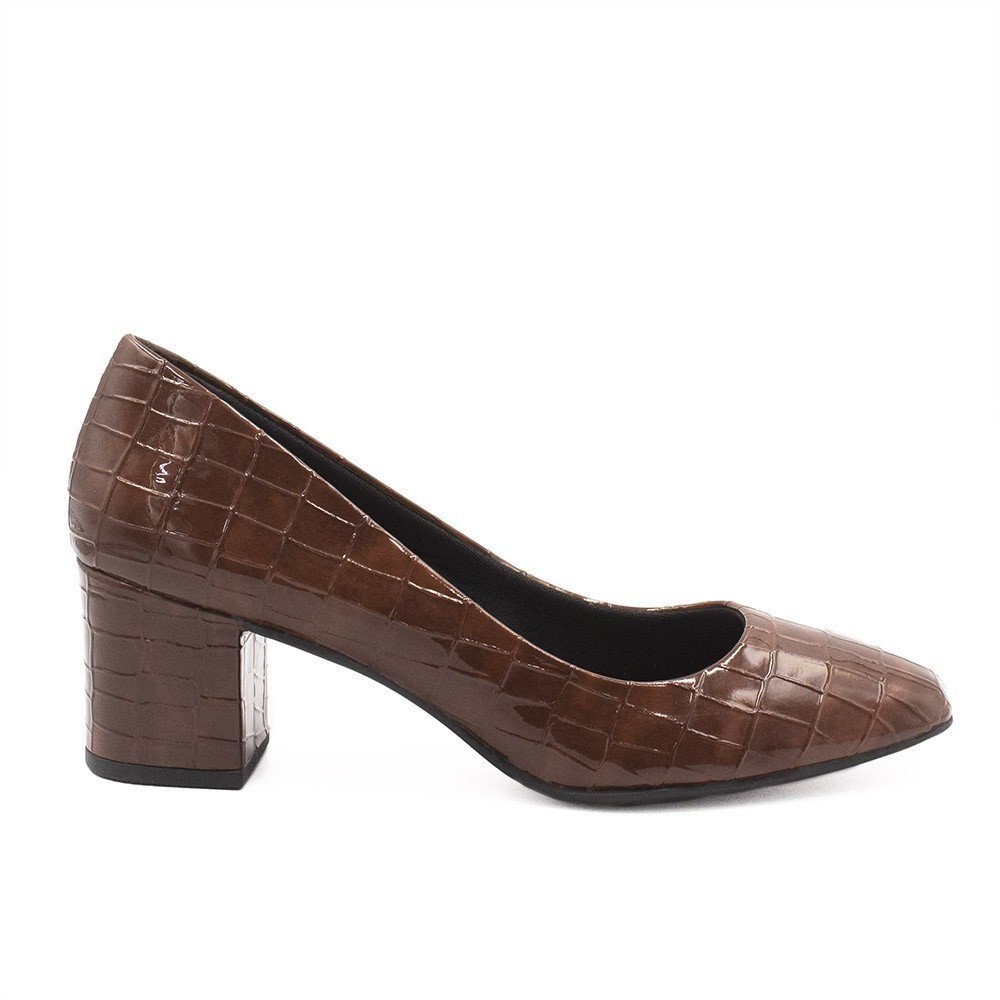 Sapato Retrô Zatta Bico Quadrado Heidi Marrom