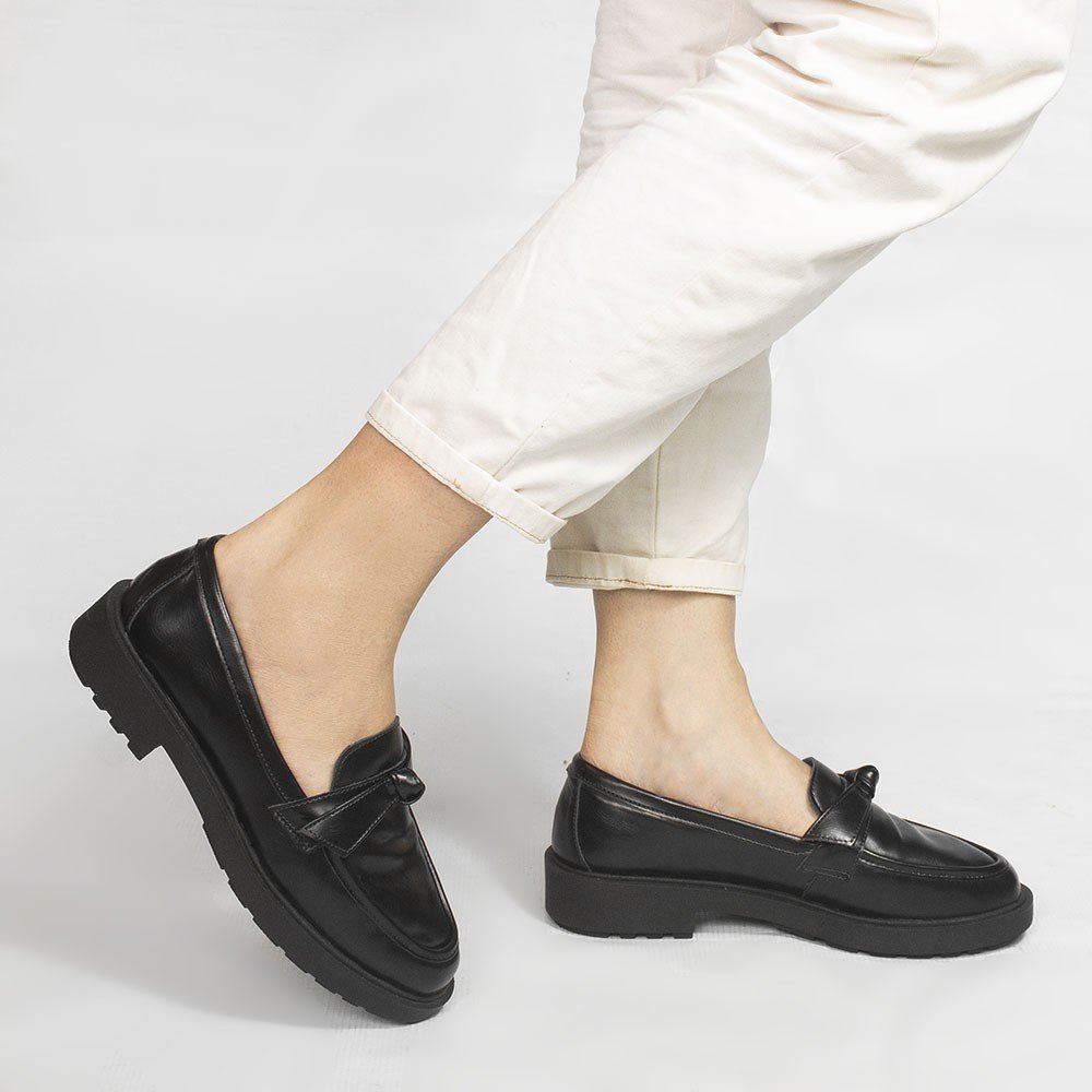 Mocassim Zatta Laço Yanka Preto Preto 2