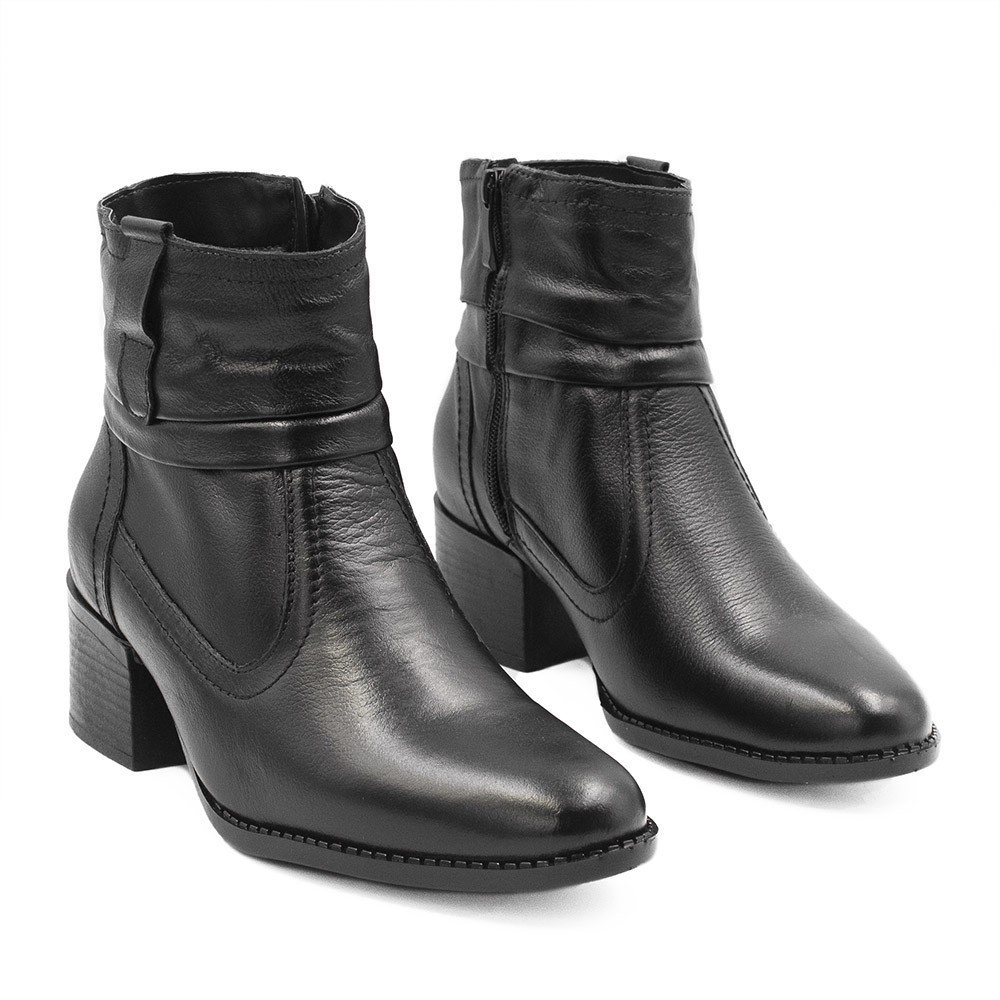 Bota Zatta Drapeada Cano Curto Lauana Preto Preto 3