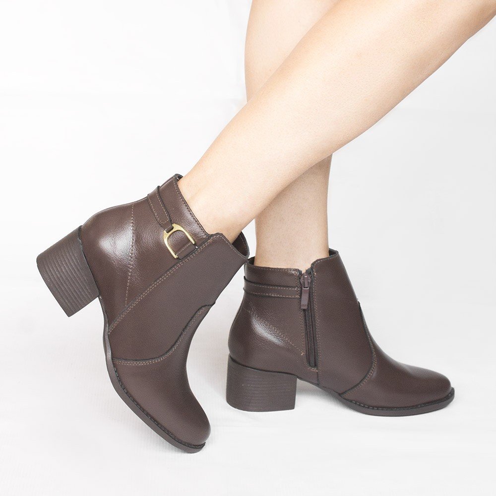 Bota Zatta Salto Bloco Thamy Marrom Marrom 2