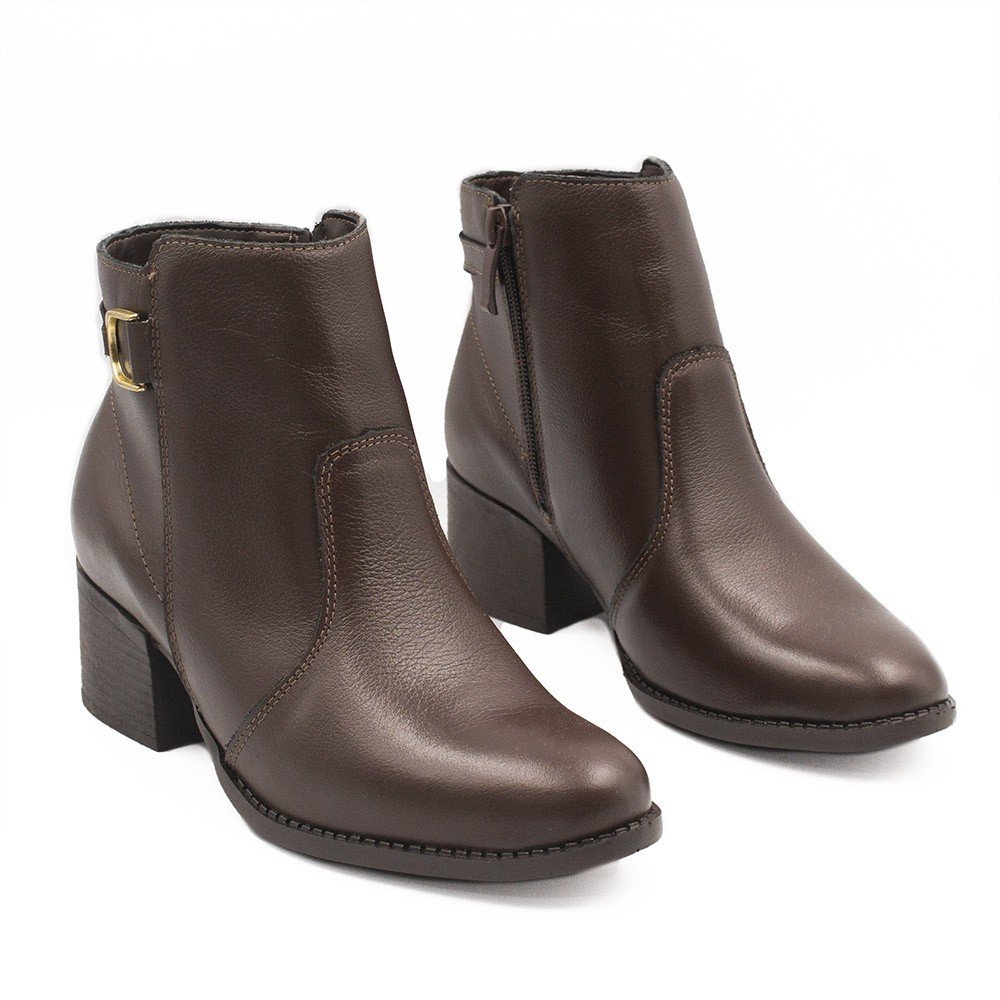 Bota Zatta Salto Bloco Thamy Marrom Marrom 3