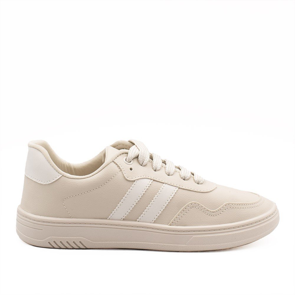 Tenis Zatta Duas Listras Jaqueline Creme