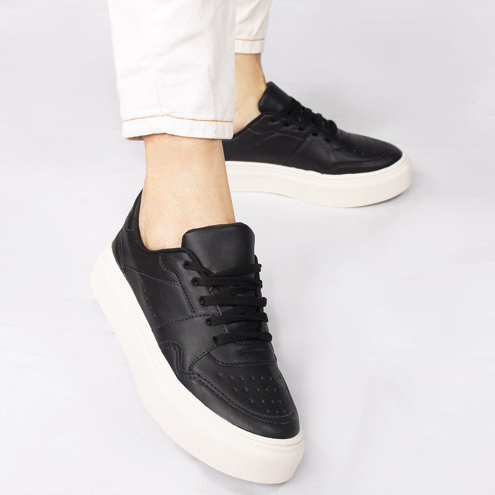 Tênis Casual Zatta Flatform  Kimberly Preto Preto 4